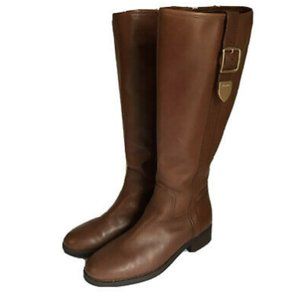 Coach Easton Womens Chestnut Leather Boots Deco St
